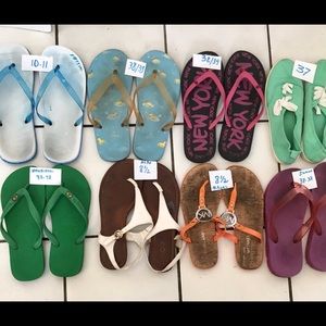 8 pairs of flip flops from sIze 37   To 11